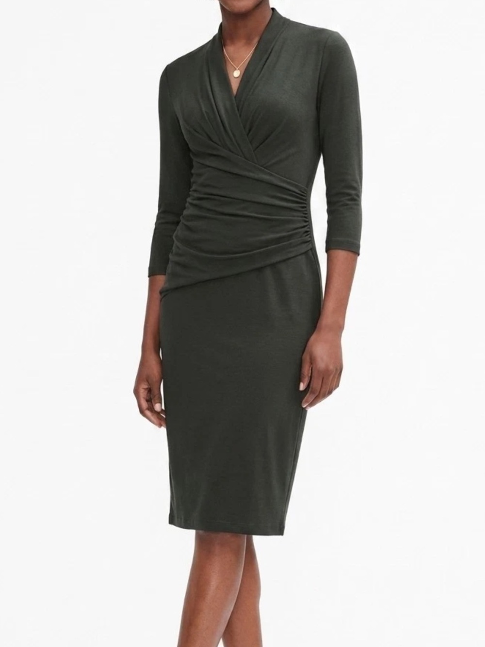 MM.LaFleur Casey Dress Pine